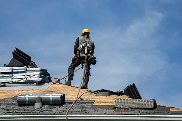 Professional Storm Damage Roof Repair technician working in North Fork, ID